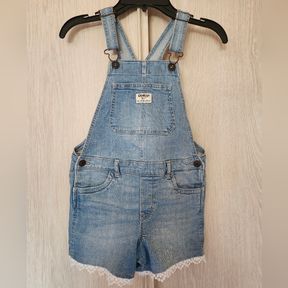 Oshkosh Kid Girl Denim Romper - Size 7